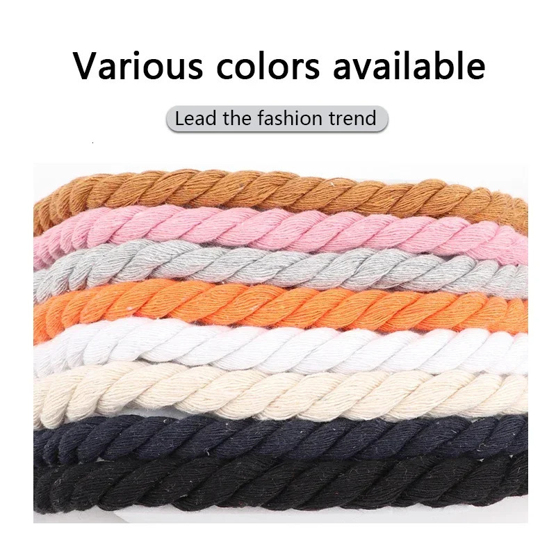 Quality Round Shoelaces Colorful Thicker Cotton Shoe Laces Cotton Rope Solid Color Bold Cotton Twist Decoration Shoe Laces 251013