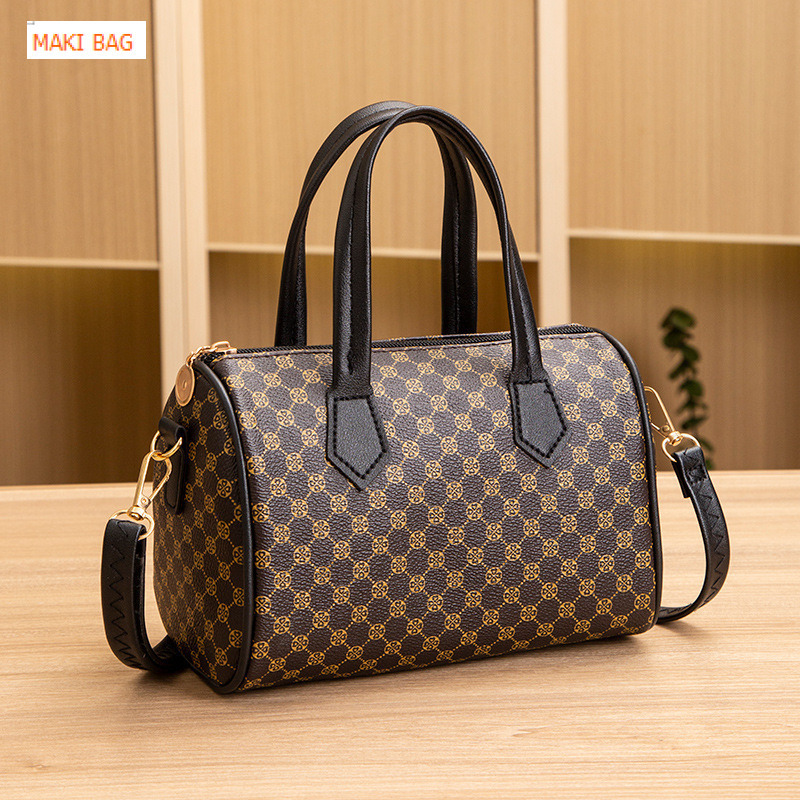 New printed handbag, fashionable casual retro large capacity crossbody bag, women's shoulder bag, designer bag, wallet, luxury bag