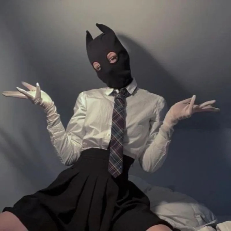 Knitted Full Face Cover Balaclava Sports Beanie Mask for Men Women Ox Horn Mask Hat Street Hip Hop Personality Tactical Beanies 251014