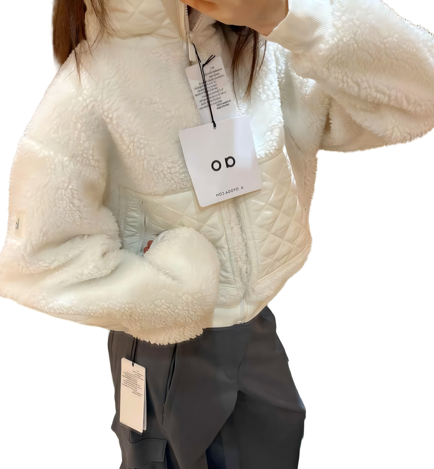 Design A*o Brand 25 Early Autumn New Style Granular Teddy Lambswool Splicing Jacket Selected environmentally friendly lambswool is elastic