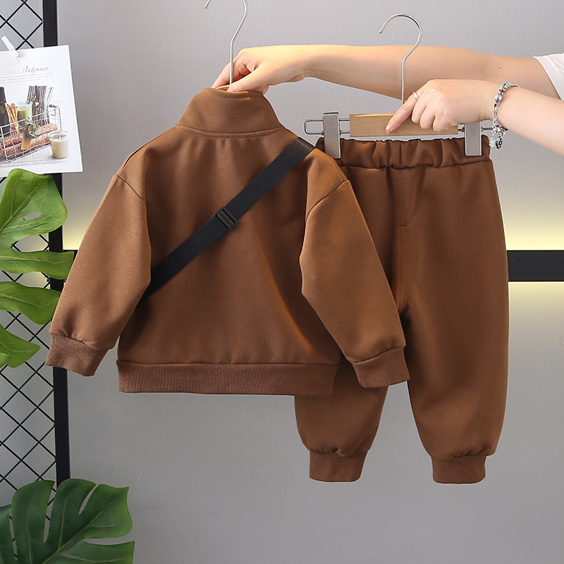 Free Shipping Luxury Kids 3-Piece Set 2025, Premium Long Sleeve Cardigan Outfit for Toddlers & Little Kids, Boutique Autumn Wear