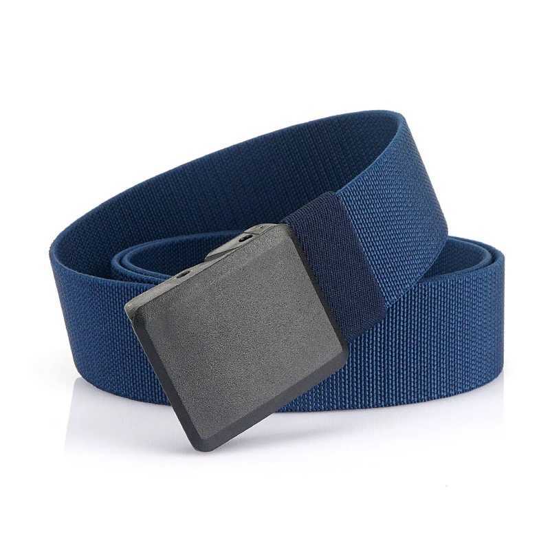 New Metalless Elastic Belt for Men and Women Premium Plastic Buckle Stretch Casual Belt 120cm Jeans Girdle Male W251018
