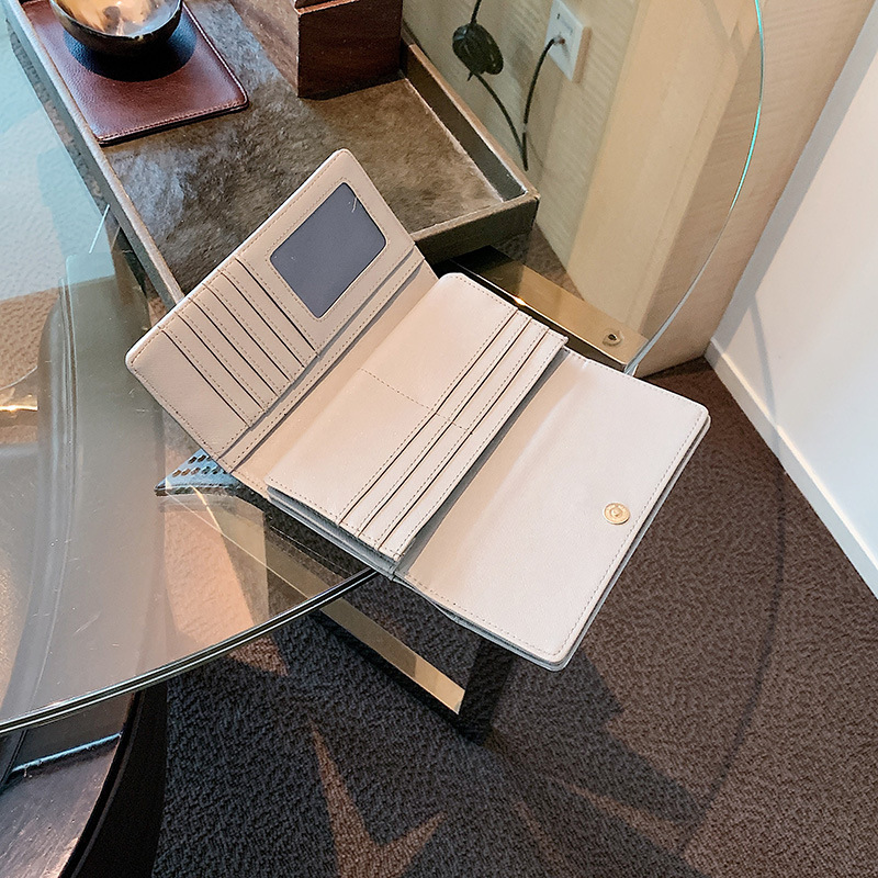 Luxury Brand Designer Bag New Punk Style Rivet Double-Layer Clutch Short And Long High-End Feel 70% Off Women's Wallet Card Holder