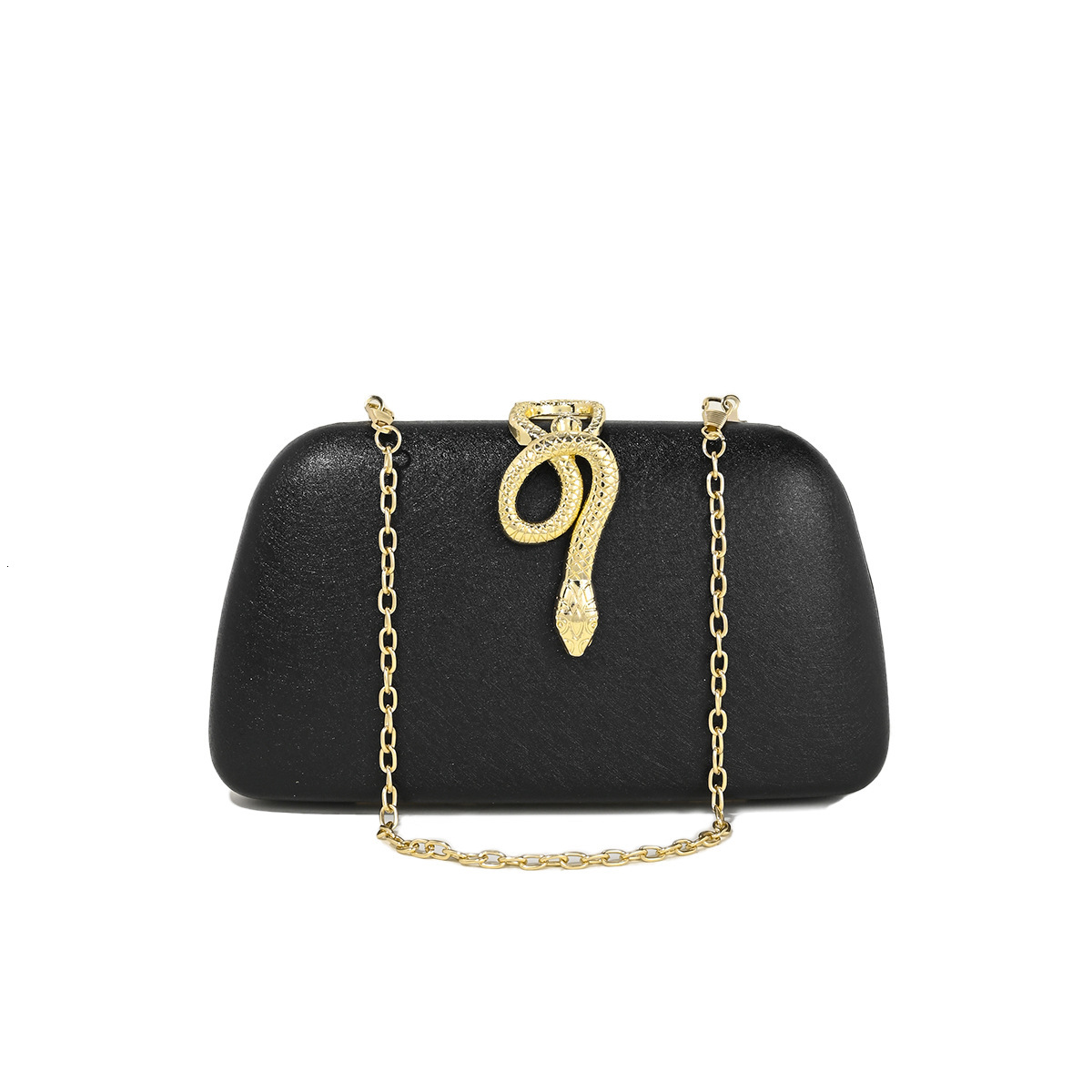 Luxury Brand Designer Bag New Metal Snake-Shaped Niche Design Clutch Evening Dress Single Shoulder Crossbody Chain Party Bag