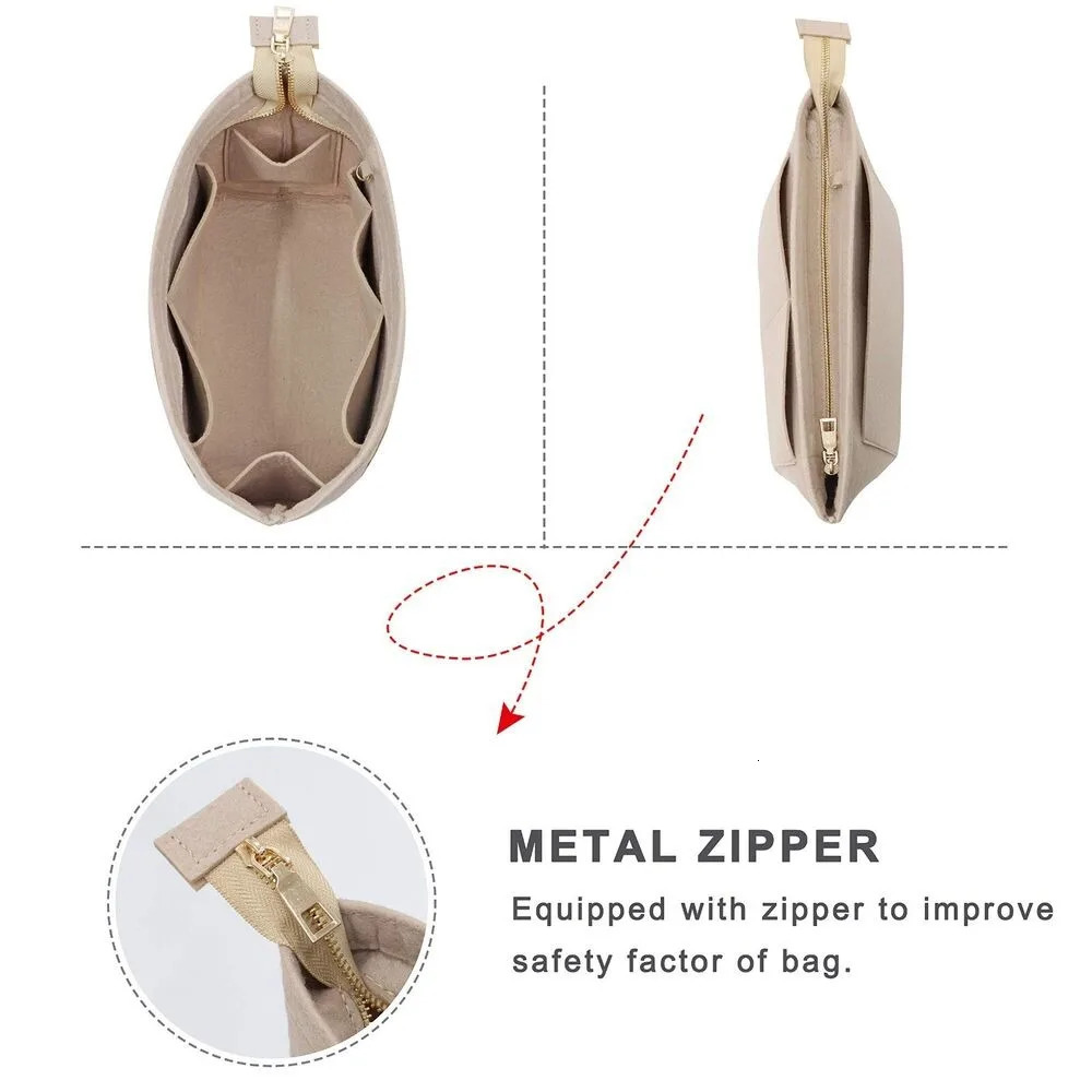 Portable Travel Organizer Handbag Felt Bag Tote Cosmetic Bags Insert Liner Purse Pouch Women Storage Bags For Handbag 251011