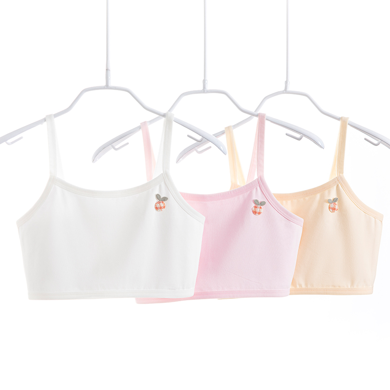 r Lightweight Mid-Length Bra for Growing Girls Pure Cotton Camisole for Developing Elementary School Students