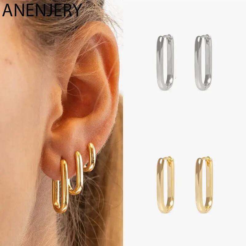 Luxury earrings Small O-Shaped Hoop Earrings for Women Fashion Piercing U Shaped Ear Jewelry designer earrings for woman high quality