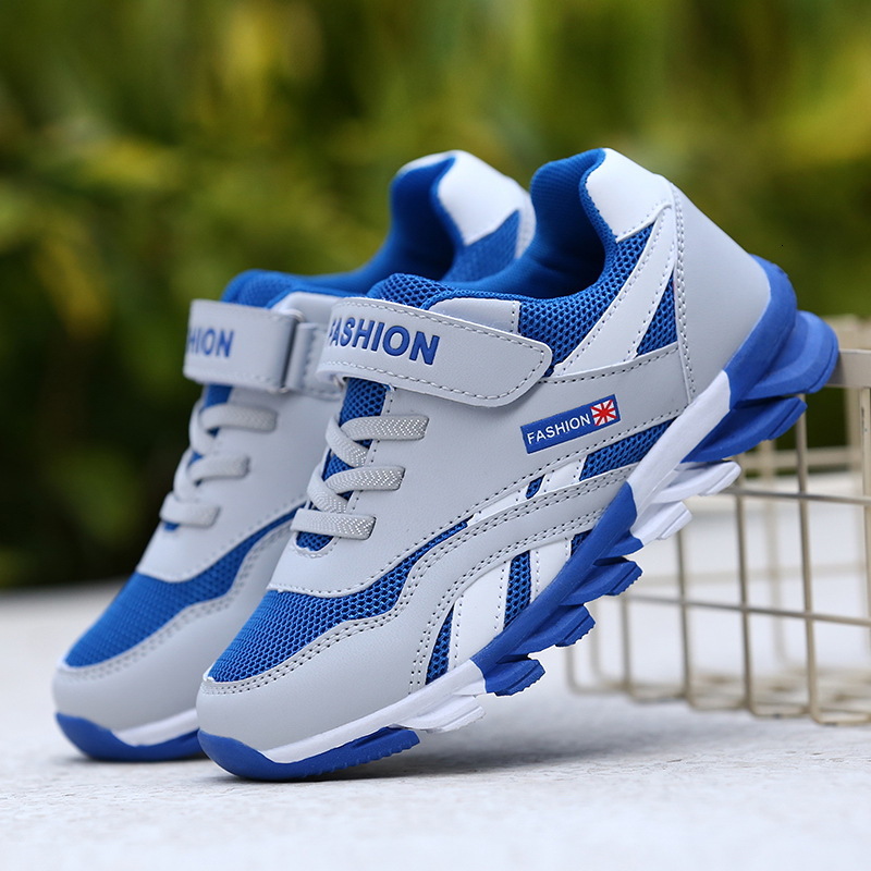 New Men's Waterproof Leather Thick Bottom Sports Lace Hook and Loop Wear resistant Student Running Shoes Fashion Designer Children's Shoes