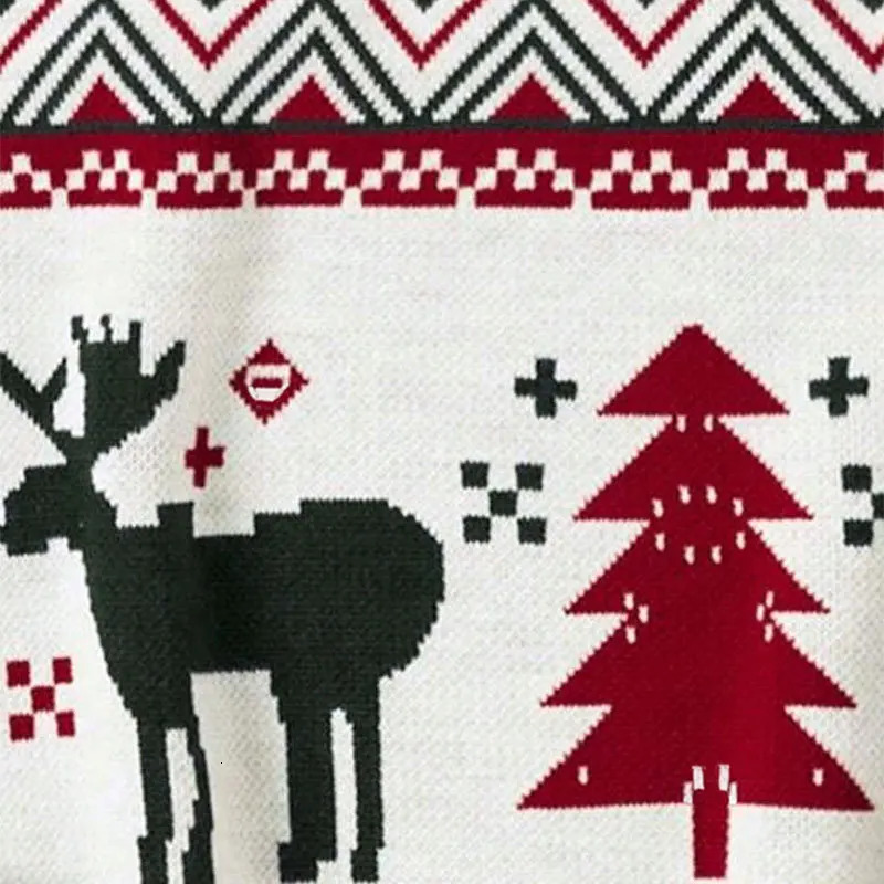 Mens Americanstyle Christmas knitted pullover sweater 2025 autumnwinter style roundneck longsleeve 251015