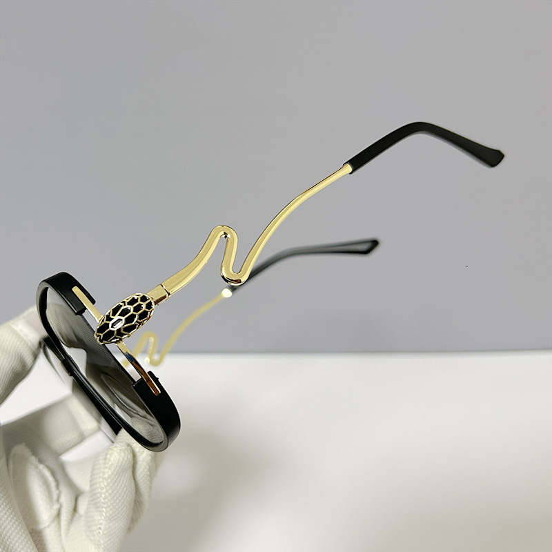 Luxury Brand Designer Jewelry White Snake Legend Sunglasses Casual Unique Style Mysterious Cobra Large Frame Sunglasses Trendy Women's Fashion Gl