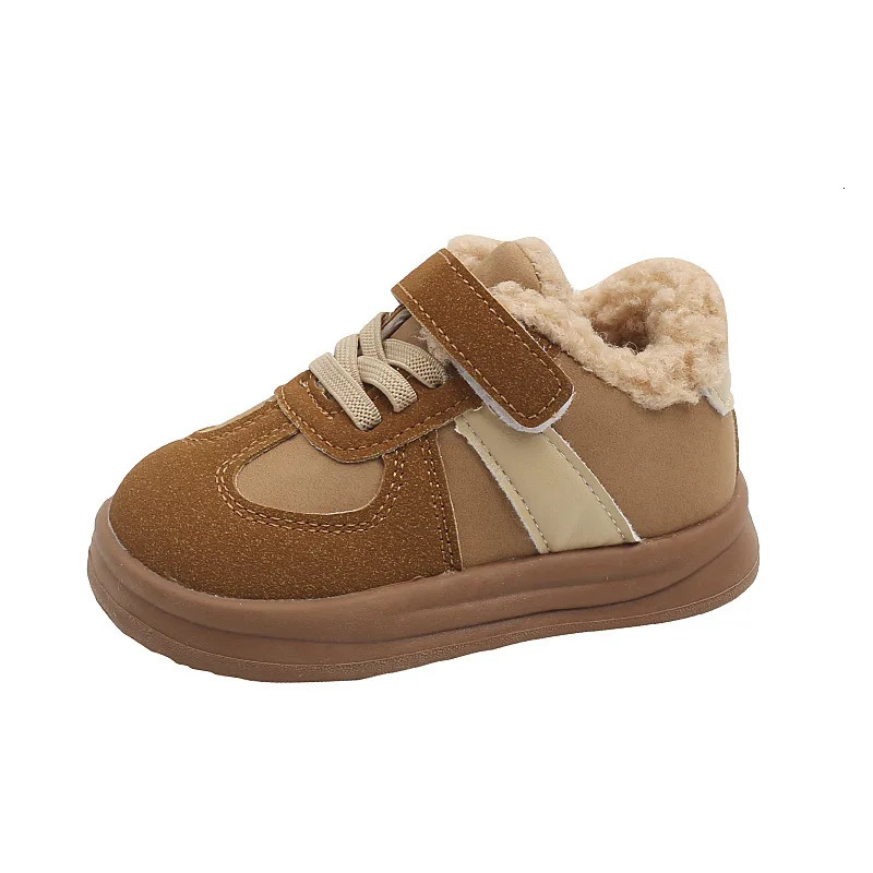 High Quality Childrens Sneakers Suede Casual Shoes Winter Coldproof Kids Boy Fur Shoes Flat tennis Shoes Girls H11152 251014