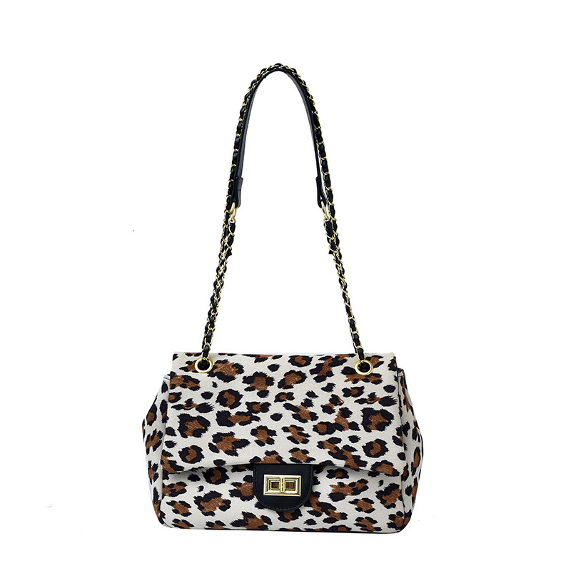 Luxury Brand Designer Bag 2025 New Autumn And Winter Leopard Print Single Shoulder Crossbody Bag High-End Style Fashion Chain Tote Bag For Women