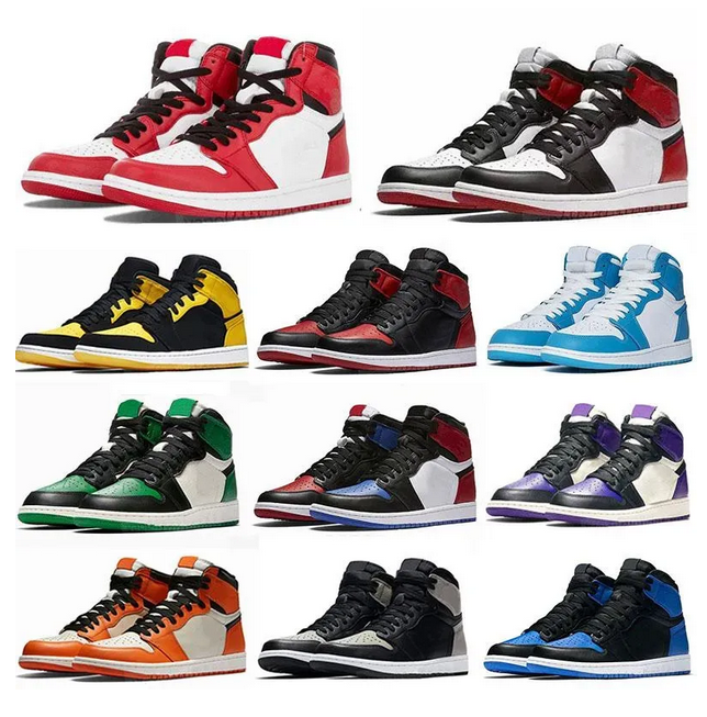 Designer 1 Basketball Shoes For Men Women 1s University Blue Dark Mocha Chicago Top UNC Hyper Royal High Bloodline Satin-Snake Taupe Haze Mens Trainers Sneakers