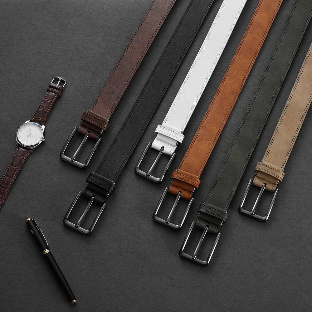 Mens PU Leather Belt Fashion Automatic Buckle Belt for Popular Business High Quality Male Belt Multi Color 105 115 125 135cm W251018