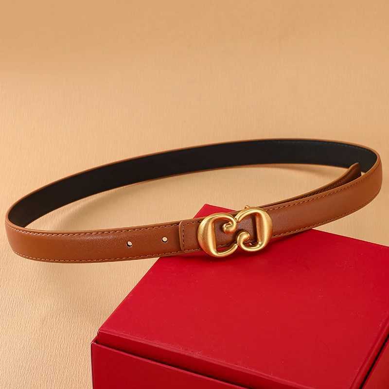 2025 New Thin 25mm Women belt Famous Style Metal Buckle Brand women Belt Leather fashion Luxury Belts for women Strap jeans W251018