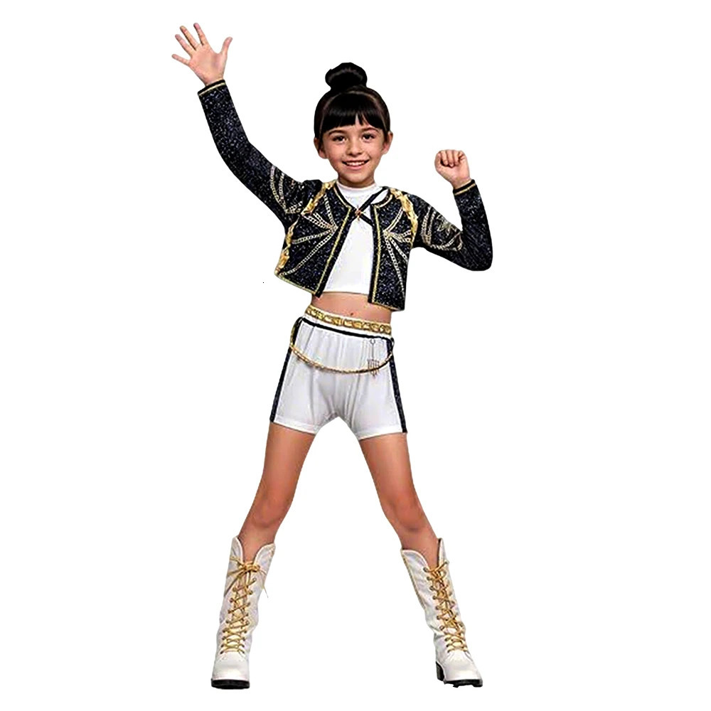 3PcsSet Children Girls Rumi Cosplay Costume Idol Star Kpop Group RolePlaying Clothes Anime Performance Costume Halloween Set 251017