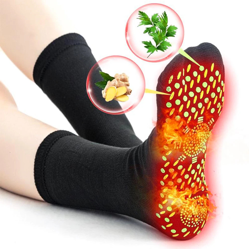 13Pairs Tourmaline Magnetic Socks Self Heating Therapy Magnetic Therapy Pain Relief Sock Woman Men Fir Tourmaline Magnetic Sock 251009