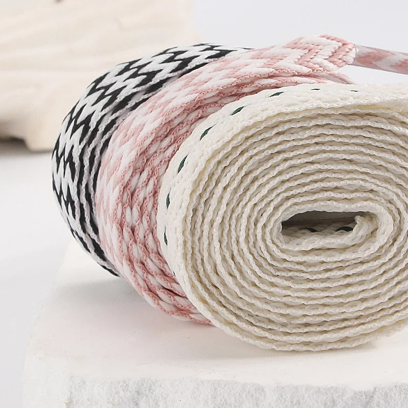 1Pair 15CM Wide Wave Fat Shoelaces Women Men Casual Flat Shoe Laces Replacement Sneaker Lace Shoe Stings Shoelace 251013