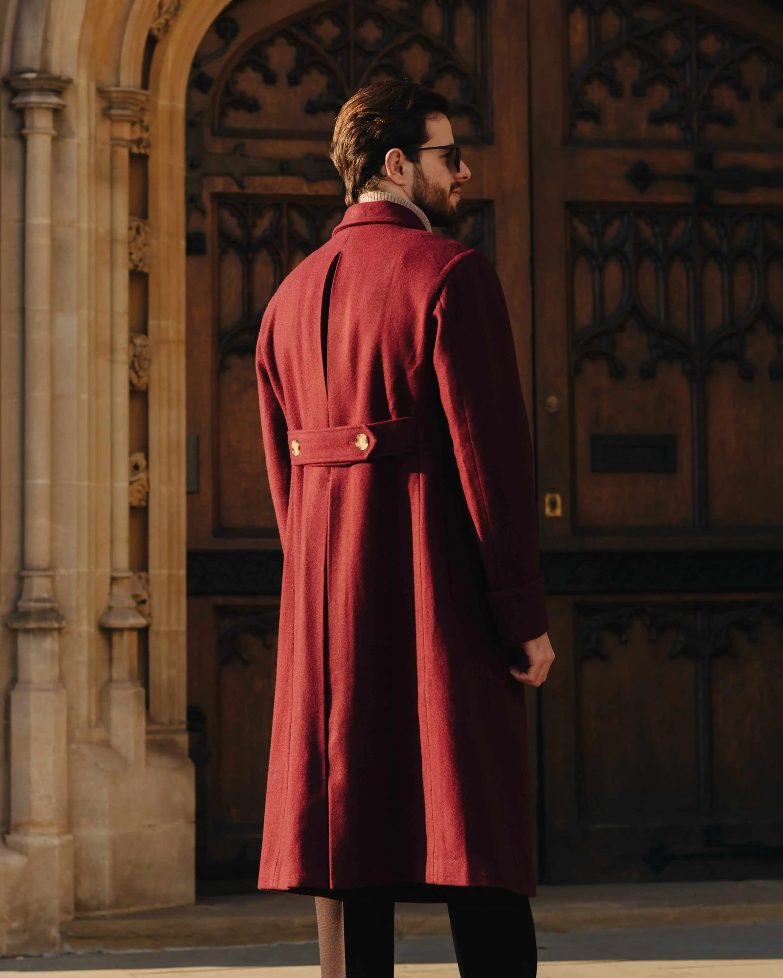 Mens coats Overcoat Fashion Peaked Lapel Solid Color Woolen Double Breasted Business Causal Daily Tailored Abrigos Para Hombre 251017