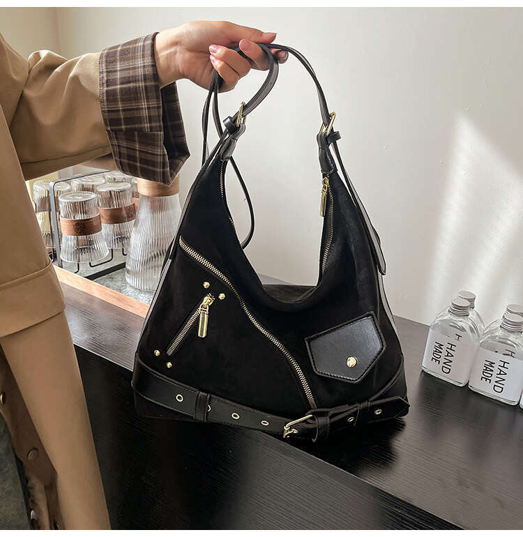 Casual Designer Bags Commuting Large Capacity Suede for Women 2025 New Autumn Winter Versatile Crossbody Single Shoulder Tote Bag