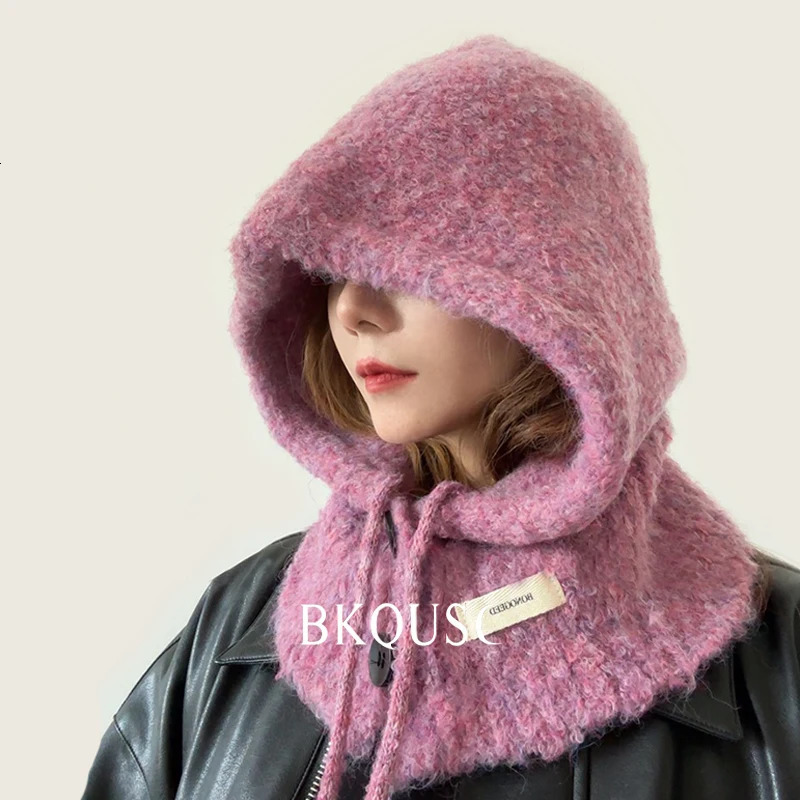 Winter Warm Ear Protection Balaclava Hats Female Fashion Little Snowman Knitted Pullover Hat Stylish Womens Beanies Caps 251014