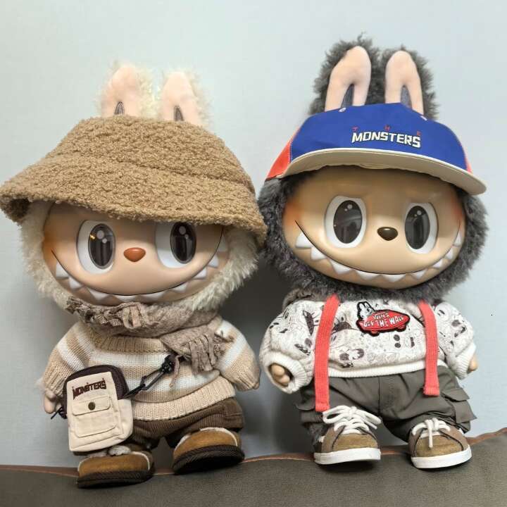 38Cm Big Labubu Vans Jump For Joy Vinyl Plush Doll Series Cute Fall In Wild Chess Adventure King