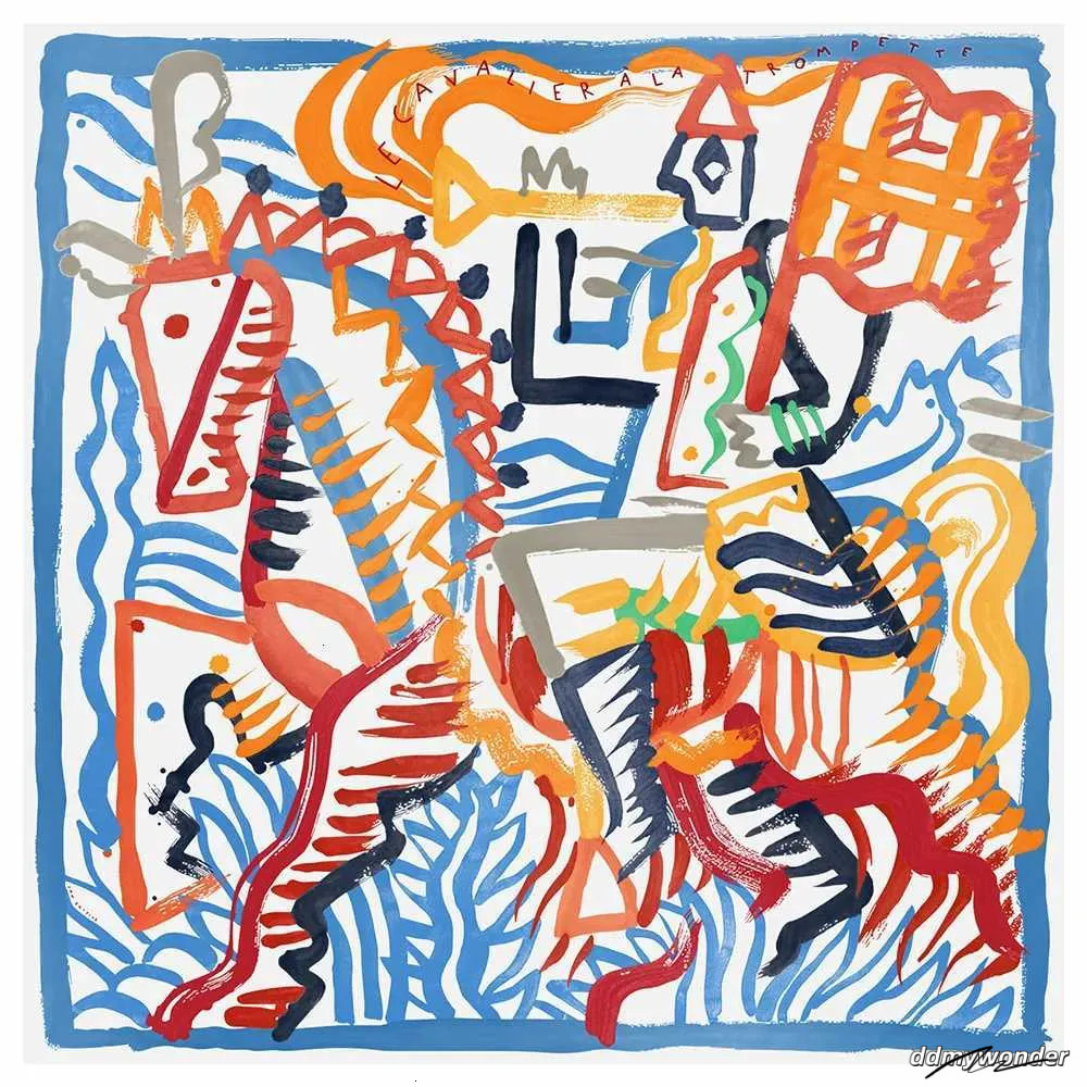 90Cm Twill Silk Scarf Shawl Graffiti Horse Print Square Women Hijabs Bandana Foulard Neckerchief Head Scarves M250709 Ddmywonder