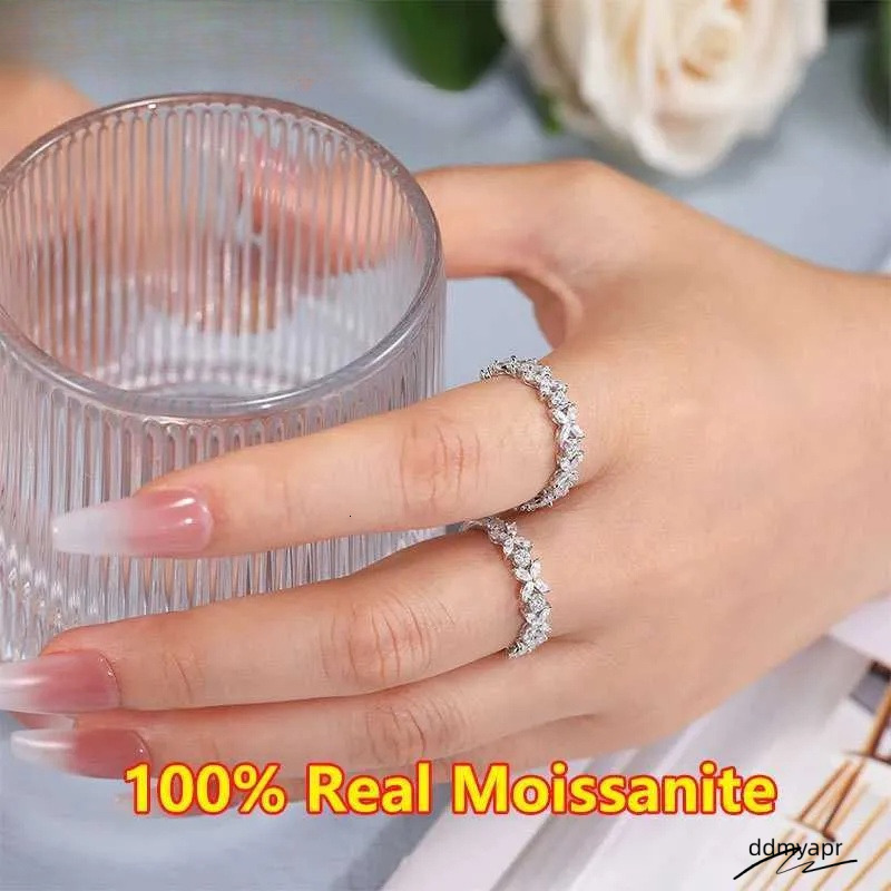 Ring With Dias: Marquise Cut Simulated Dia Ring, Sier Plated, White ddmyApr Gold Finish - Elegant Gift For Women