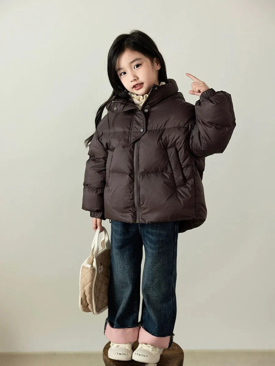 Kids Girls Winter Clothing Jacket Fashionable Childrens Winter Thickened Cotton Jacket Girls Coat Top Cotton Coat 251017