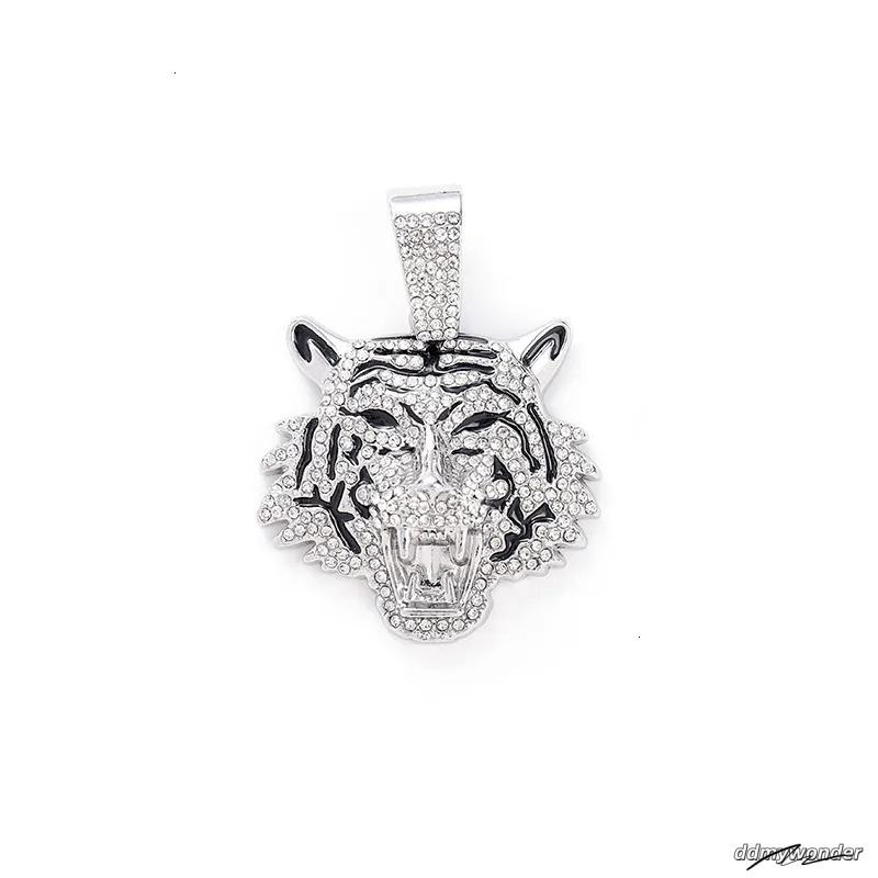 Men's Alloy Cuban Chain Necklace With 3D Tiger Pendant - Hip Hop Style Statement Jewelry Ddmywonder