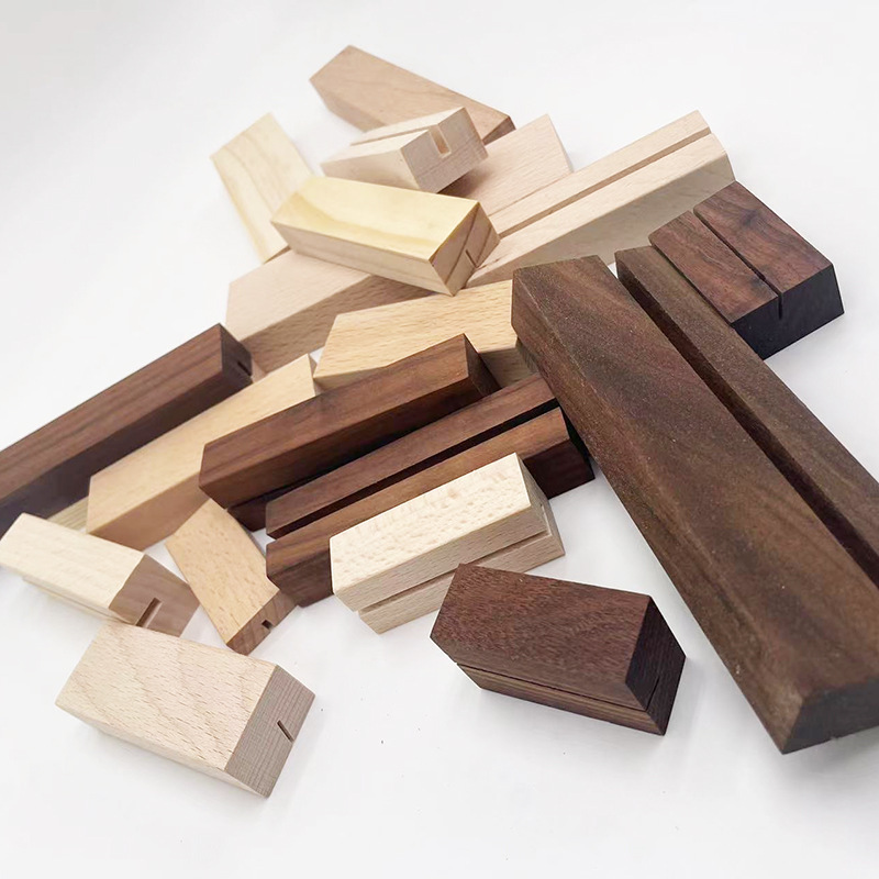 10cm Beech Wood Base Calendar Stand Postcard/Photo/Note Decoration For Family Gatherings Christmas Indoor Decoration Retail Reception Area Decoration 