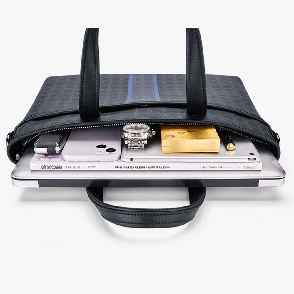 Luxury bag Briefcase Men s Business Handheld Laptop Bag Large Capacity High end Practical Gift