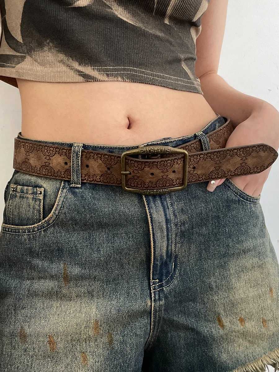 2026 New Women Belt Retro Y2K Belt WOMENS New National Wind Belt with Jeans Belt Senior Sense of Brown W251018