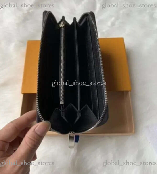 Fashion Women Clutch Genuine Leather Wallet Single Zipper Wallets Lady Ladies Long Classical Purse With Orange Box Card