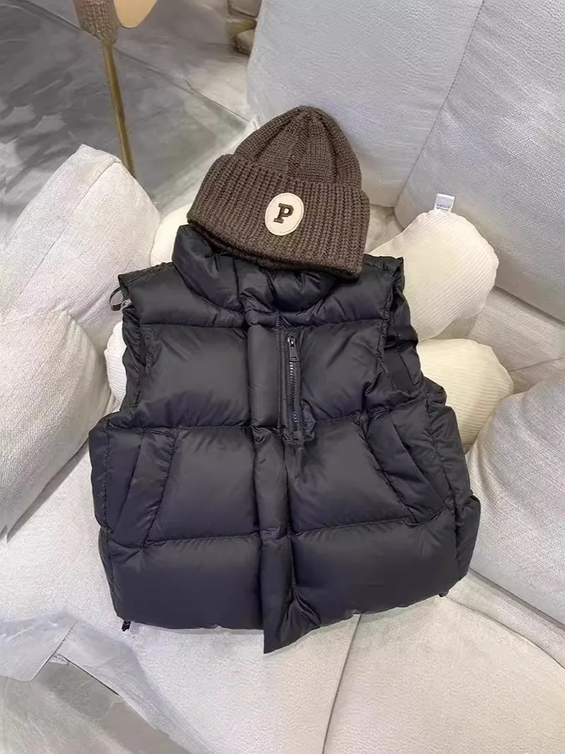 Girls vest for spring and autumn wearing boys vest for babys shoulder medium and large childrens down cotton vest childre 251015