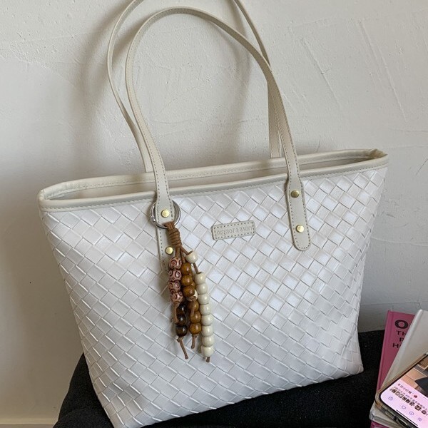 Luxury Brand Designer Bag Large Capacity New Tote Bag Simple Casual New Woven Pattern Single Shoulder Underarm Bag New Casual Solid Color Handbag