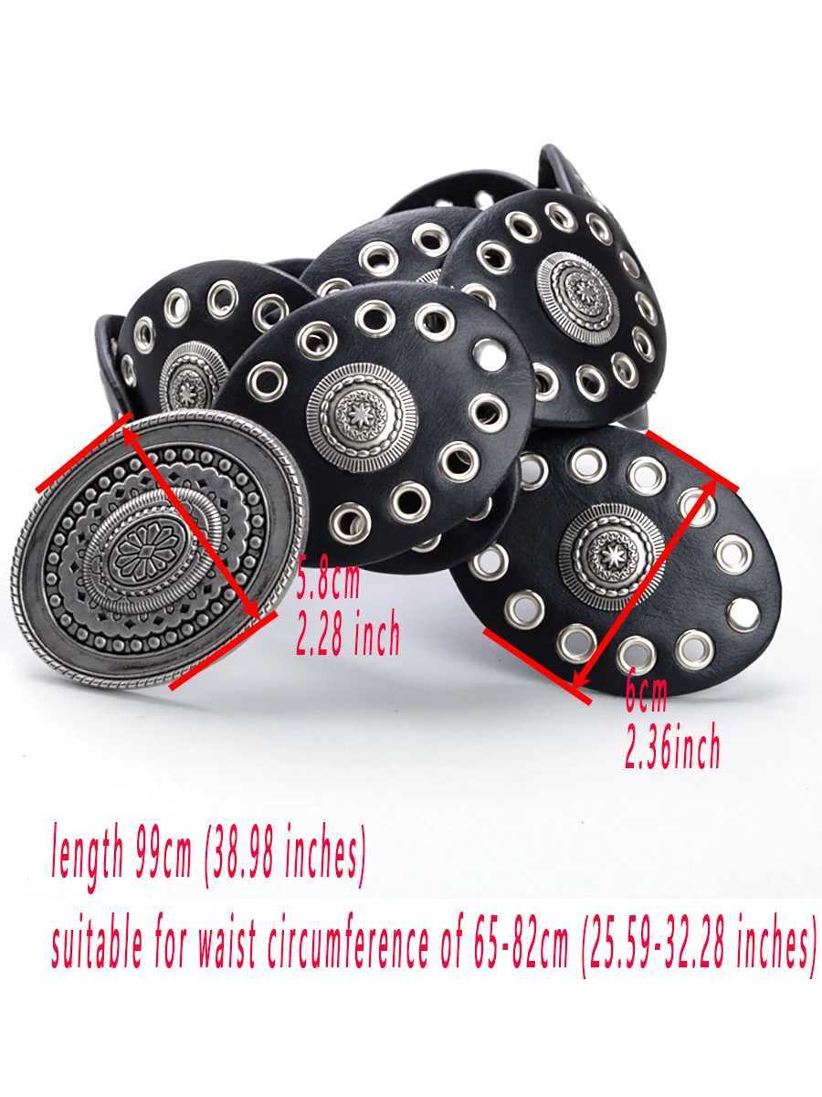 Cowgirl Cowboy Hollowed out oval PU eyeletPunk performance Ladies Belts Retro Waist Decorate accessory Girdle On Clothing Coa W251018