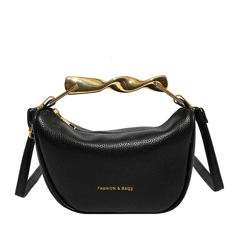 Luxury Brand Designer Bag 2025 New Fashion Women's Crossbody Bag Simple Casual Solid Color Shoulder Bag Niche Design Saddle Bag