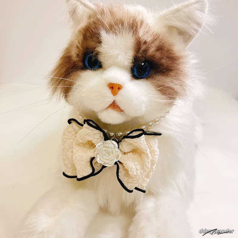 Pet Dog Necklaces With Bowknot Pearl For Kitty & Puppy - High-Grade Cat Necklace Jewelry Ddmywonder
