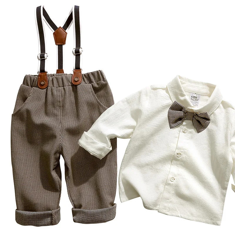 Kids Clothes Boys 1 2 3 4 5 Years Outfits Gentleman Long Sleeve Birthday Boutique Set High Quality Children Spring Cotton Wear 251017