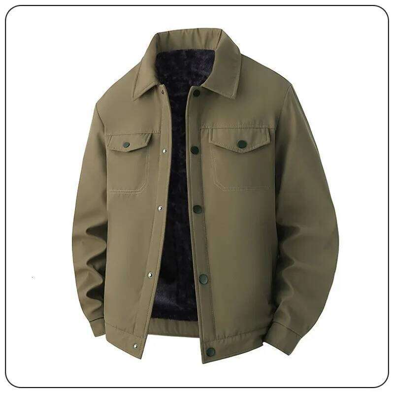 Winter New Style Casual Versatile Fashionable Trend Simple Outdoor Plush Thick Warm Cotton Jacket For Men