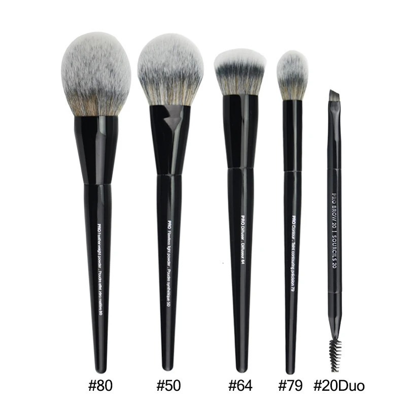 51626pcsset Black Powder Makeup Brushes Angled Sculpting Foundation Face essential cosmetic tools Eyeshadow Eye Make Up Brush 251015