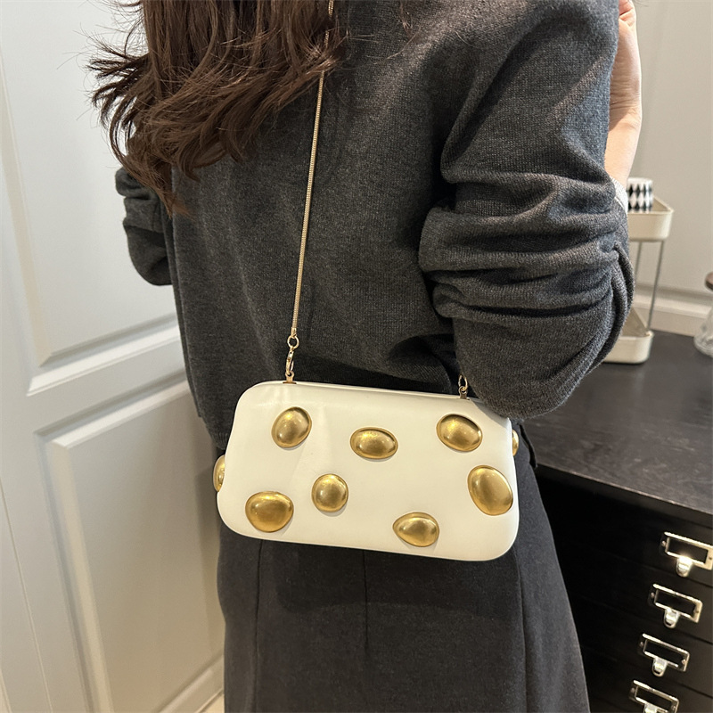 Luxury Brand Designer Bag 2025 New Niche Handheld Evening Bag Fashion Chain Shoulder Crossbody Bag Design Box Bag