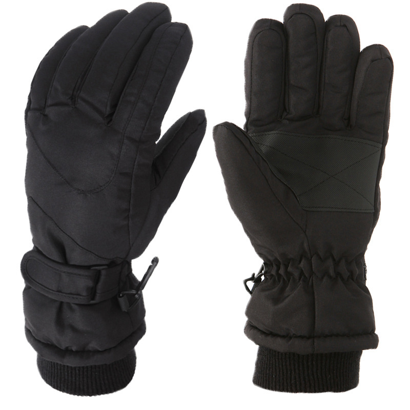 Winter Children's Men's and Women's Skiing Outdoor Windproof Waterproof Plus Veet Thickened Warm Gloves 6-16 Years Old