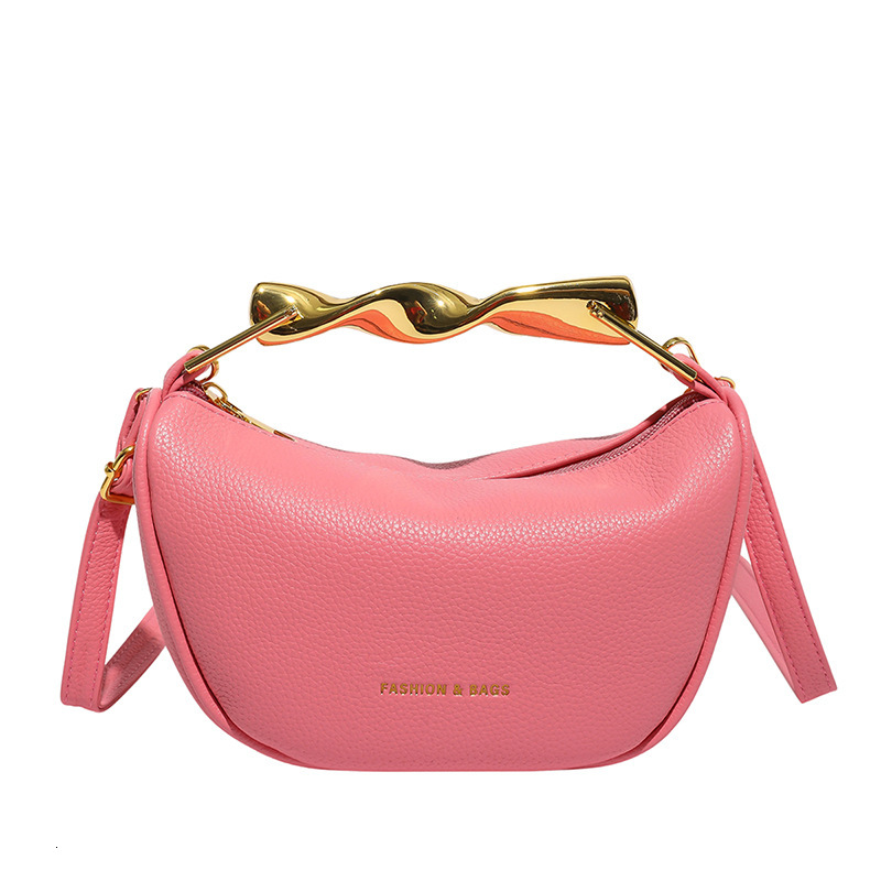 Luxury Brand Designer Bag 2025 New Fashion Women's Crossbody Bag Simple Casual Solid Color Shoulder Bag Niche Design Saddle Bag