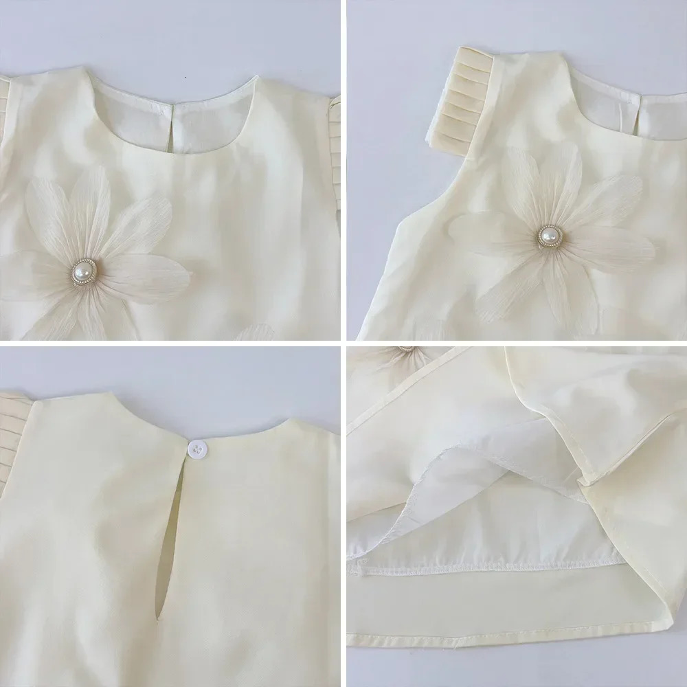 Bear Leader 27 Years Summer 3D Flower Vest Dress Girls Princess Dresses Baby Kids Clothing Wedding Party Elegent Clothes 251014