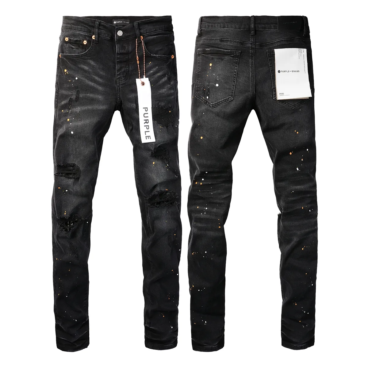Mens Trousers Purples Jeans Denim Designer Jeans Men Black Pants High-End Quality Straight Retro Ripped Biker Jean Slim Fit Motorcycle Clothing 8C0