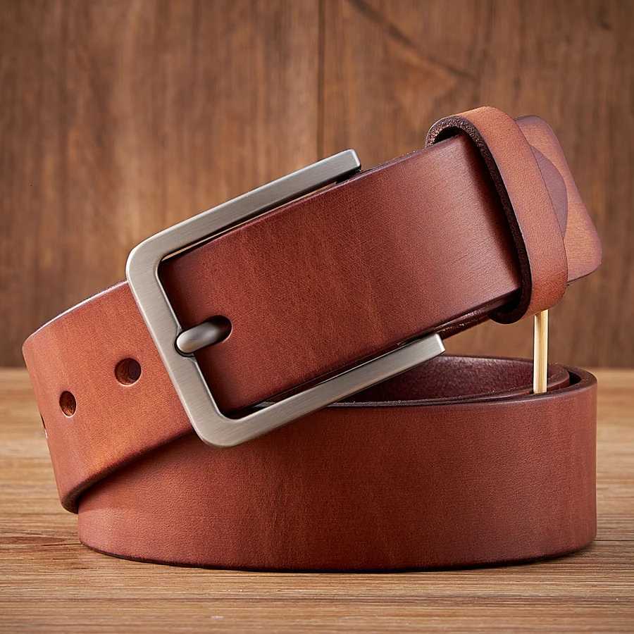 38cm Vintage 100 Genuine leather Belt for Men High Quality Natural Cow Leather Mens Belt Male Strap for Jeans or Pants W251018