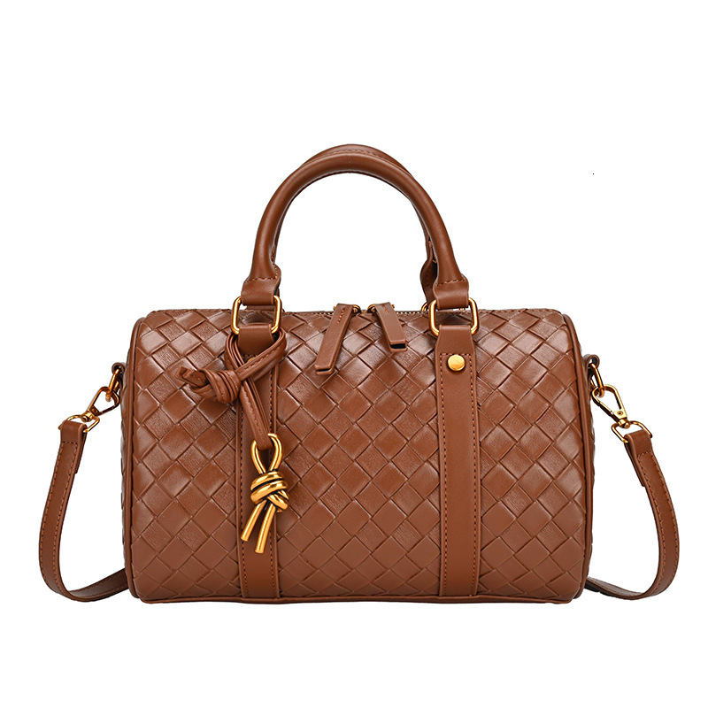 Luxury Brand Designer Bag 2025 New Stylish Versatile Classic Handbag PU Woven Crossbody Bag For Work Commute High-End Solid Color Single Shoulder