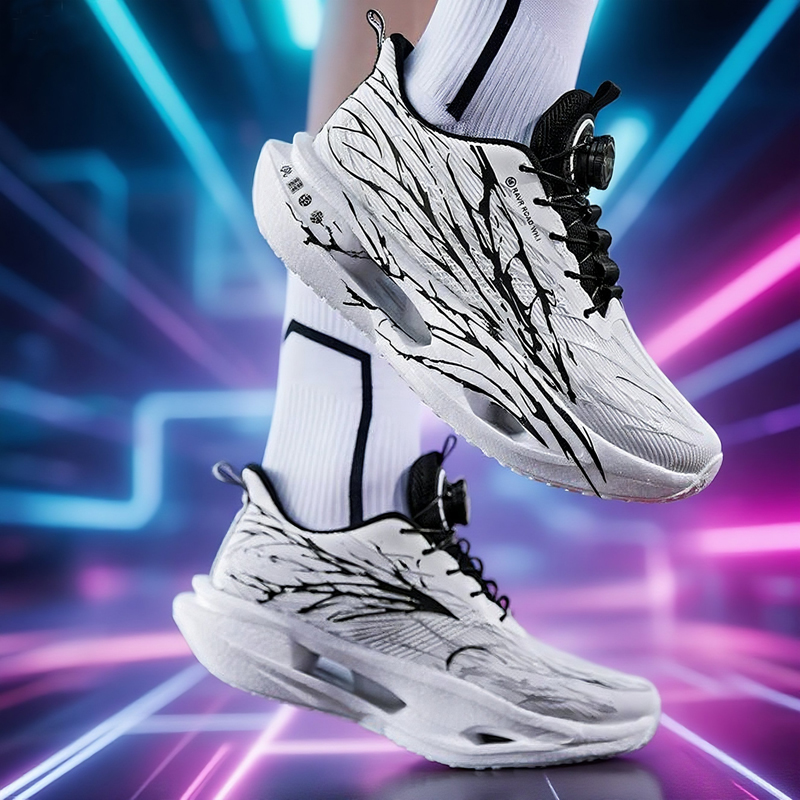 Heartbeat 7th Generation Kids' Rotating Buckle Running Shoes with Anti-Slip Shock Absorption for Students